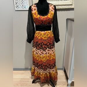 Elegant Multicolor Maxi Dress